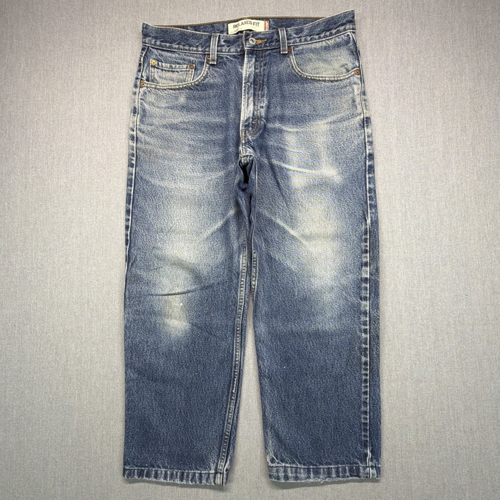 VTG Levis 550 Men's Jean 34x30 (Fits 34x25) Baggy Skater Grunge Crazy Fade Y2K